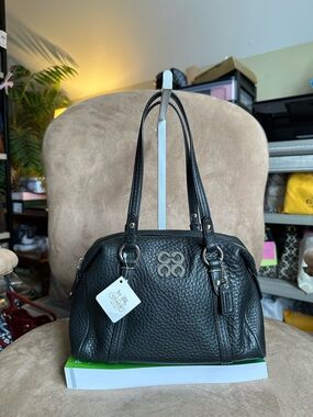 Kate Spade Juliet Black Pebbled Leather Small Satchel Style 44074 New with Tag